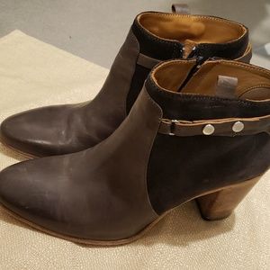 Alberto Fermani Leather and Suede Ankle Boots